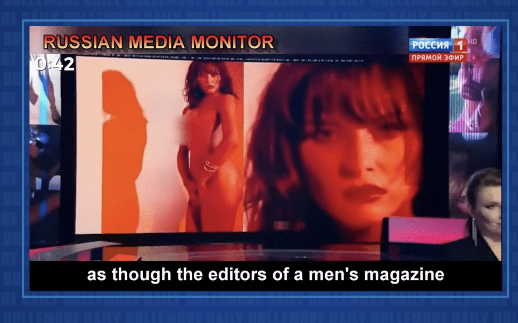 Russian state tv airs naked pictures of Melania Trump